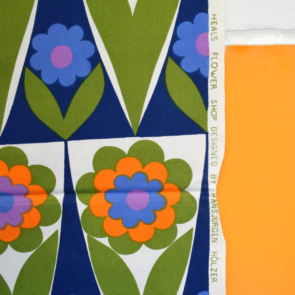 Vintage 1960s Fabric - Heals Flower Shop - Hans Jurgen by Vintage