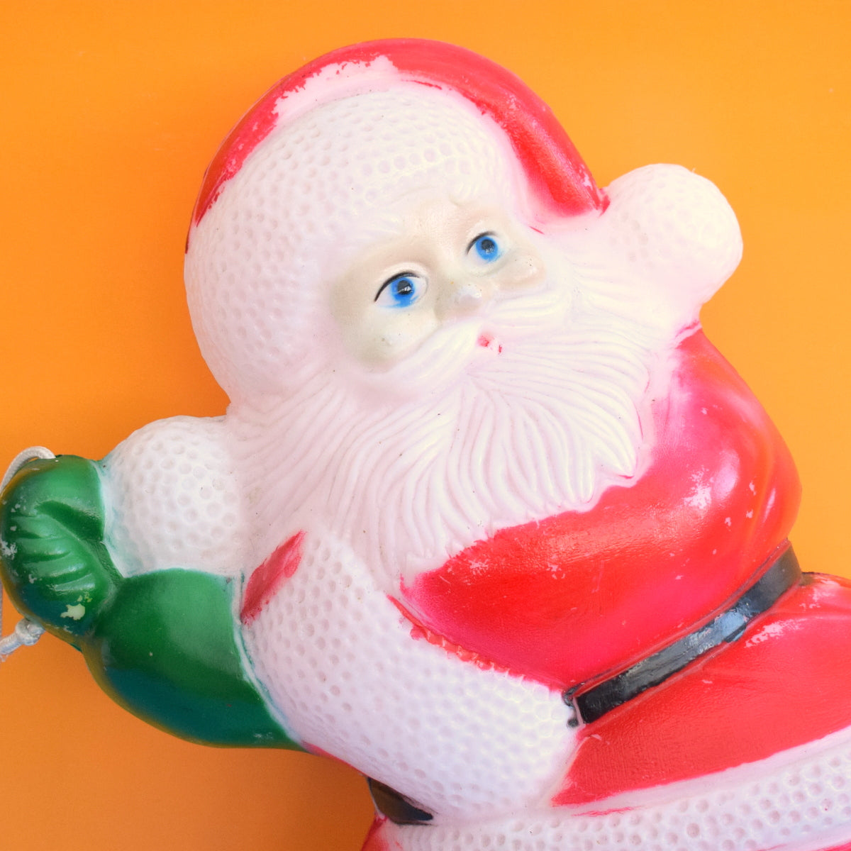 Vintage 1980s Mould Blown Santa / Snowman Lights by Vintage