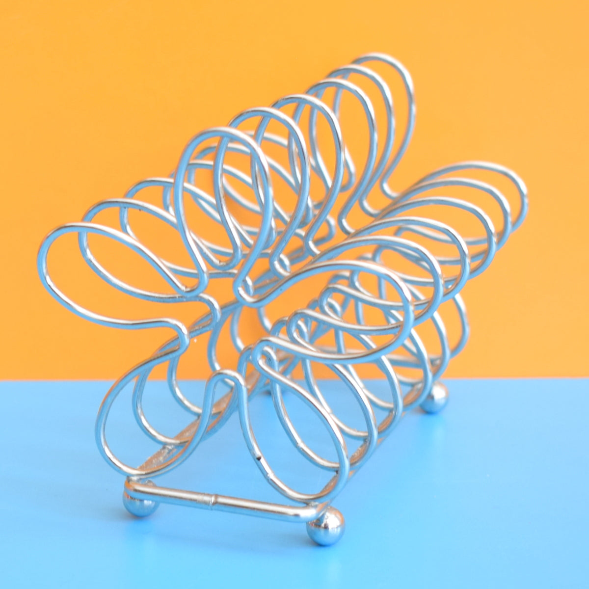 Vintage 1990s Wire Toast / Letter Rack - Flower Power by Vintage
