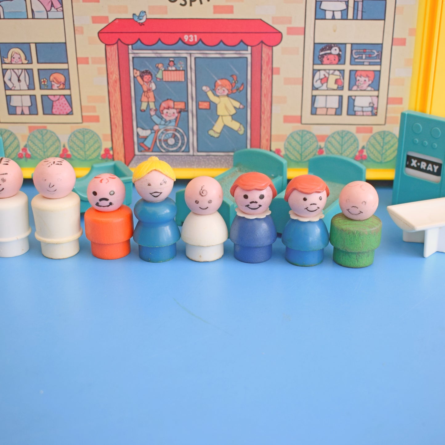 Vintage 1970s Fisher Price Hospital - Playworn by Pineapple Retro