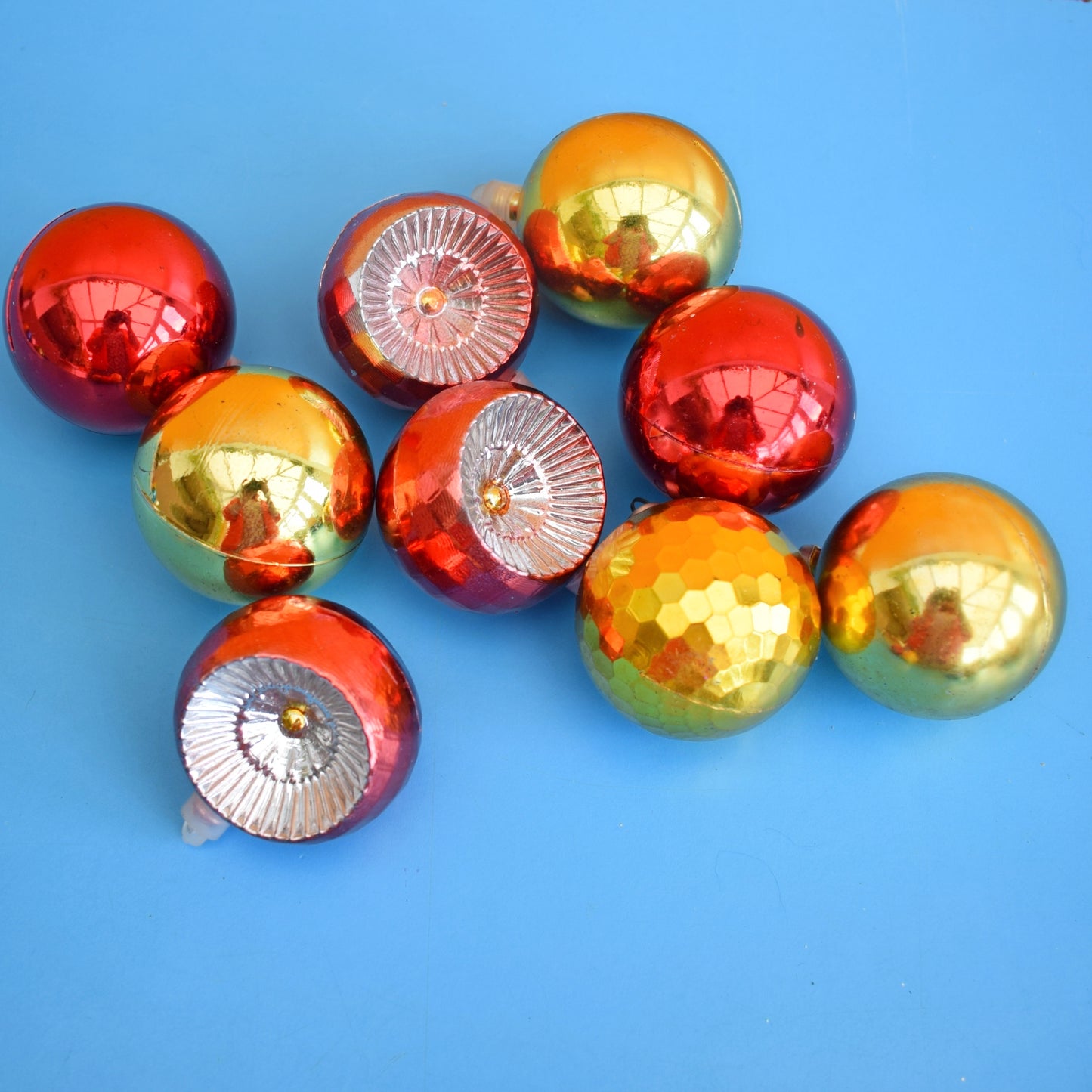 Vintage 1970s Christmas Baubles - Shatterproof