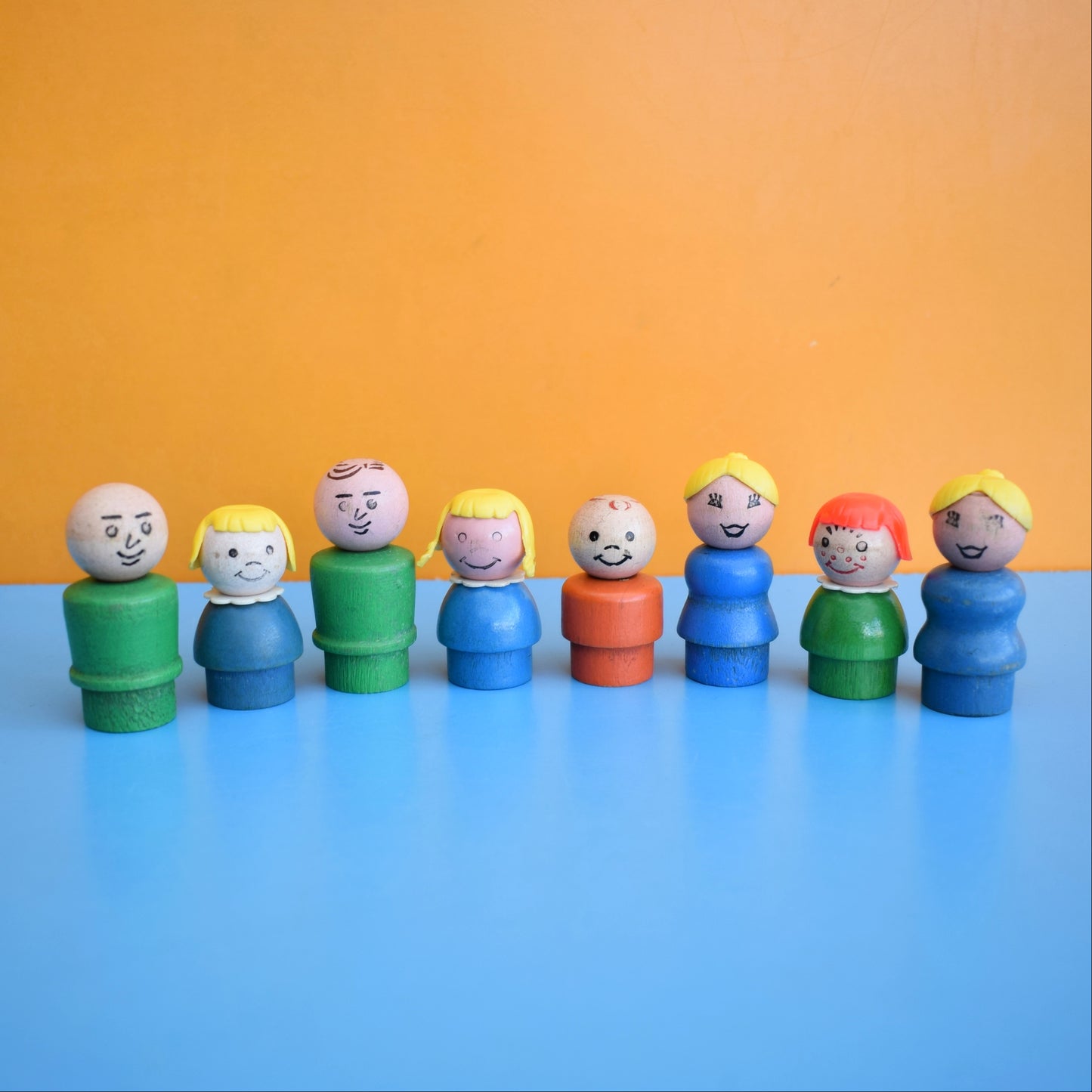 Vintage 1970s Fisher Price Little People Family