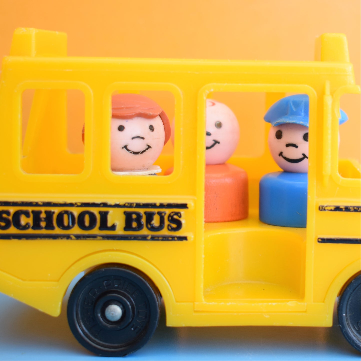 Vintage 1980s Fisher Price Mini School Bus by Pineapple Retro