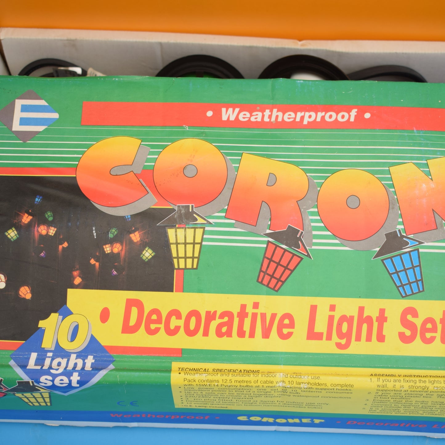 Vintage 1980s Christmas Lantern Lights- Outdoor