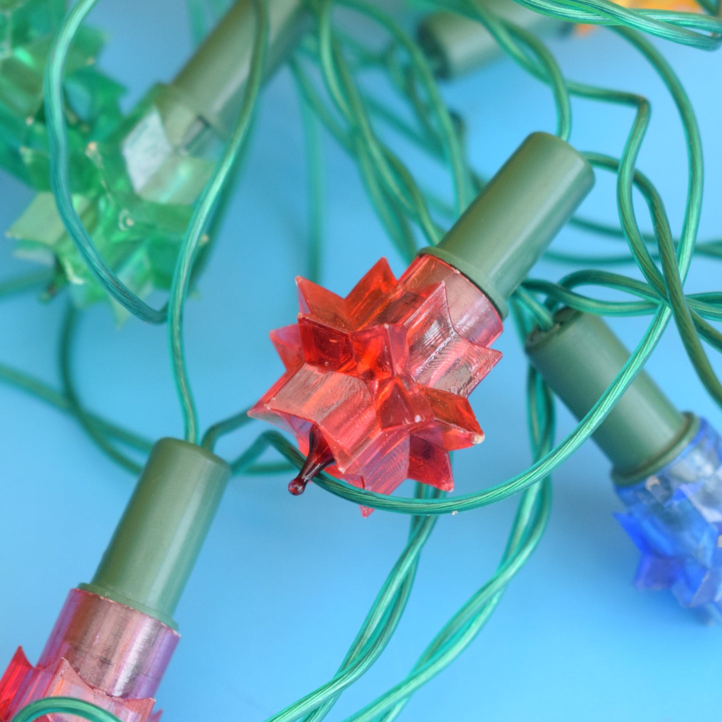 Vintage 1970s Christmas Lights- Spikes