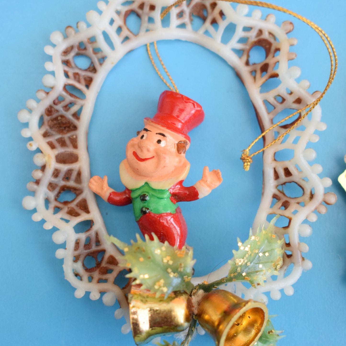 Vintage 1970s Kitsch Christmas Decs- Dwarf / Foils