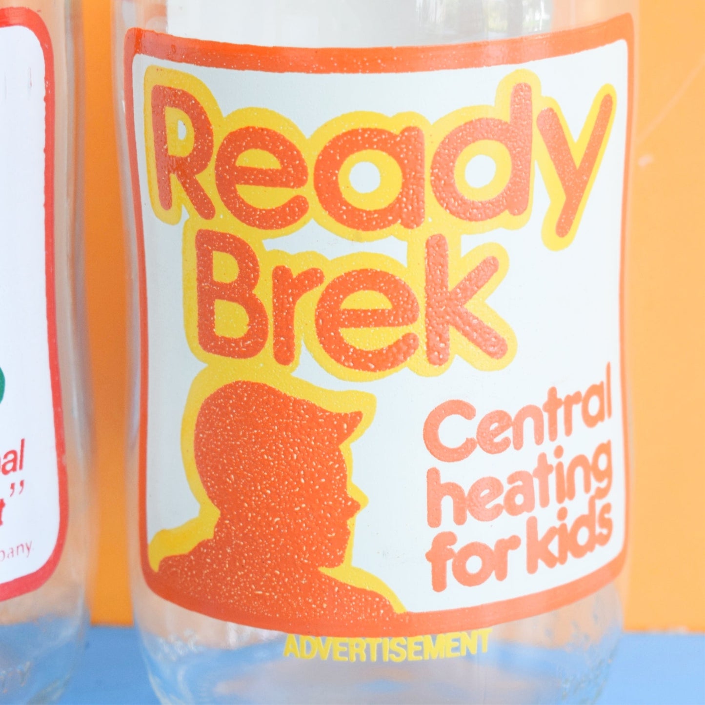 Vintage 1980s Glass Milk Bottle - Blue Riband