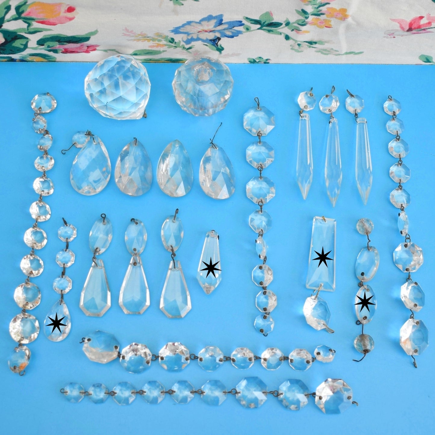 Vintage Glass/ Crystal Chandelier Drops - Sun Catchers / Craft
