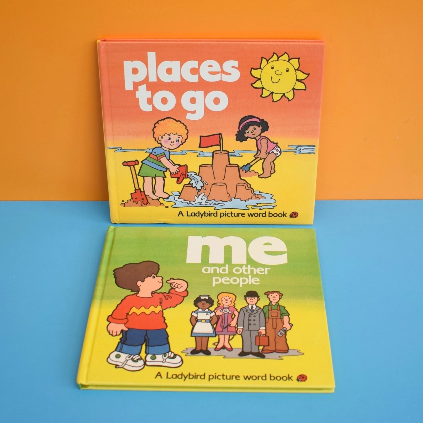 Vintage 1980s Ladybird Picture Word Books - Places to Go / Me