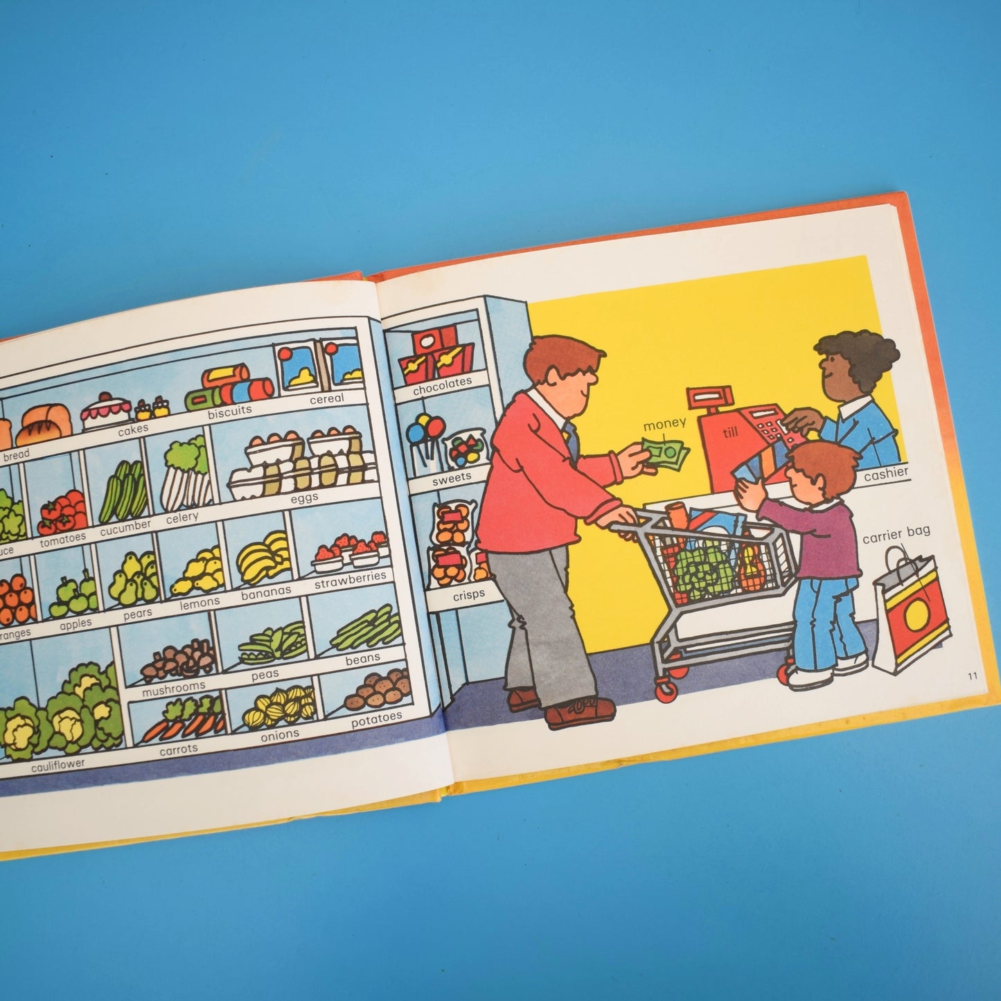 Vintage 1980s Ladybird Picture Word Books - Places to Go / Me