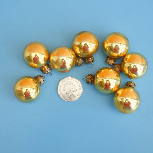 Vintage 1970s Glass Christmas Baubles - Small 8