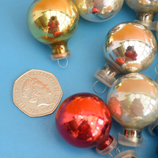 Vintage 1970s Glass Christmas Baubles - Small 27