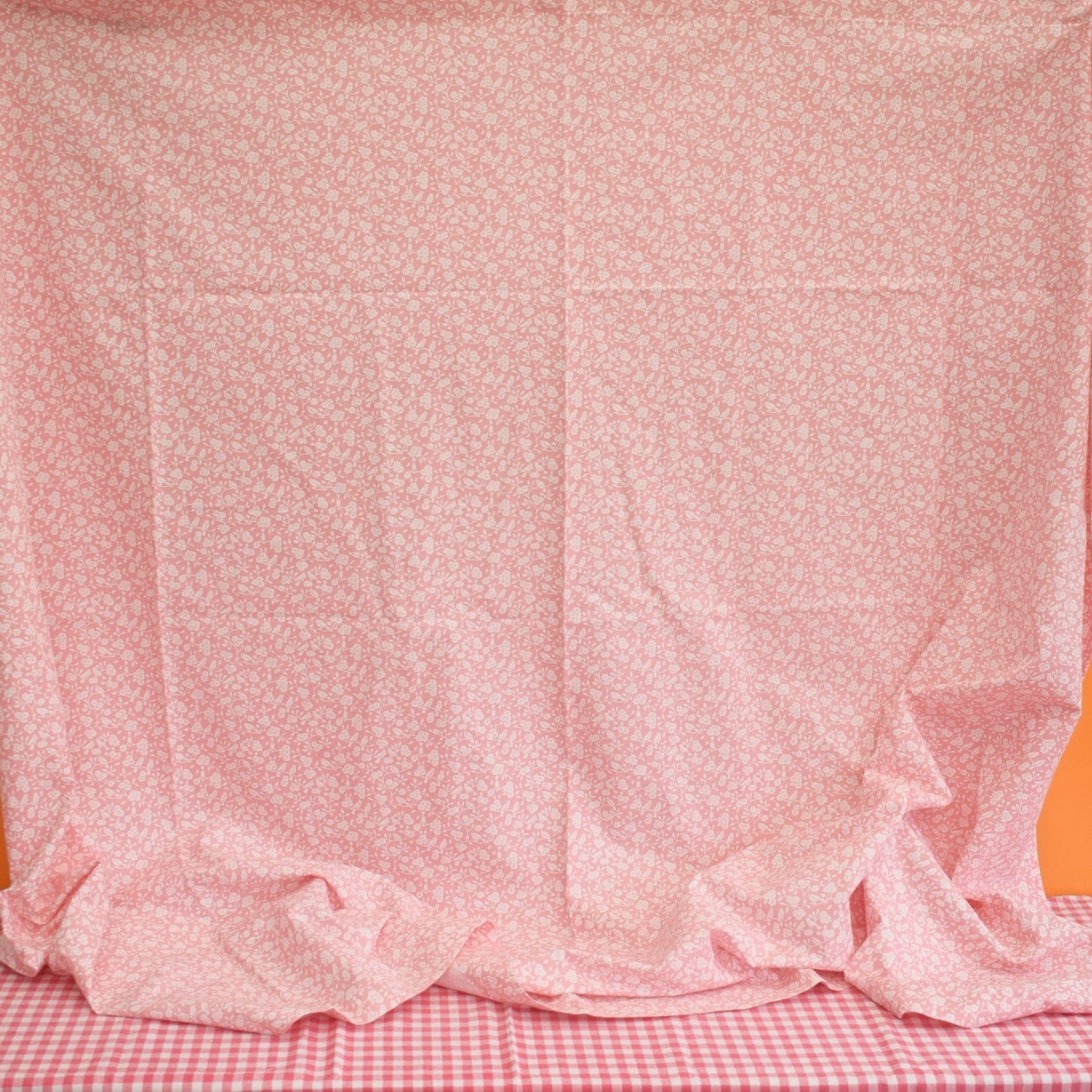 Vintage 1980s Laura Ashley Ditzy Pink Curtains