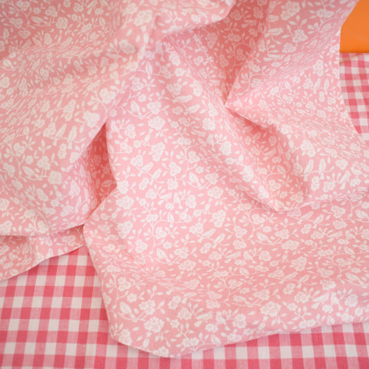 Vintage 1980s Laura Ashley Ditzy Pink Curtains