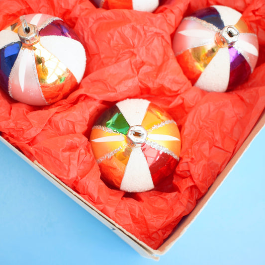 Vintage 1960s Glass Bon Bon Christmas Baubles