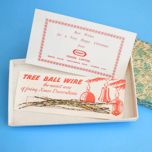 Vintage 1960s Christmas Tree Ball Wire - Kraft Foods