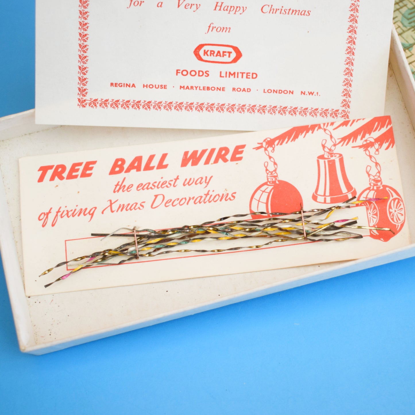 Vintage 1960s Christmas Tree Ball Wire - Kraft Foods