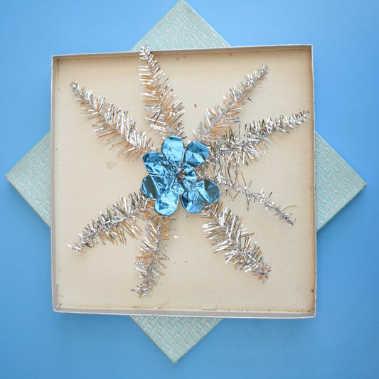 Vintage 1960s Tinsel Christmas Star Topper - Boxed