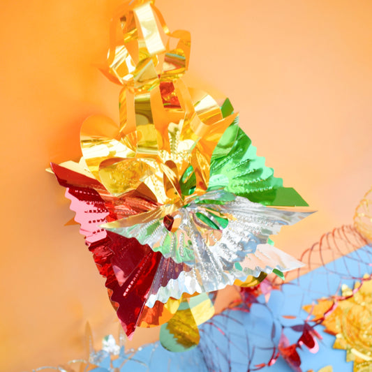 Vintage 1970s Foil Christmas Decorations - Garlands/ Hangers