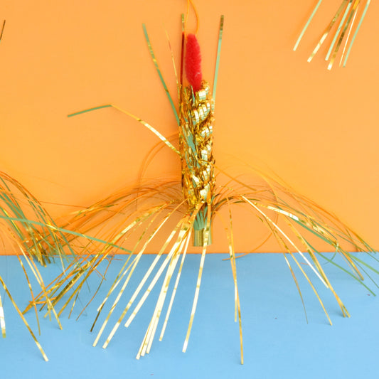 Vintage 1970s Foil Christmas Decorations - Candles x9