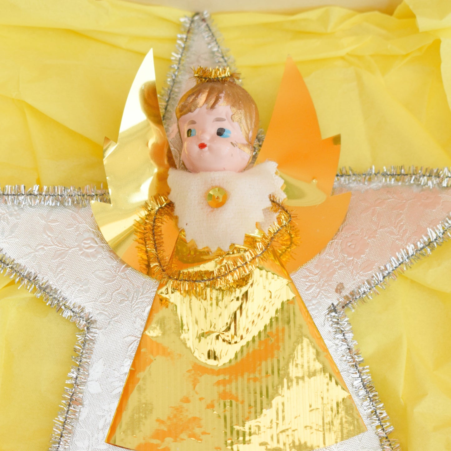 Vintage 1950s Christmas Fairy Tree Topper - Boxed