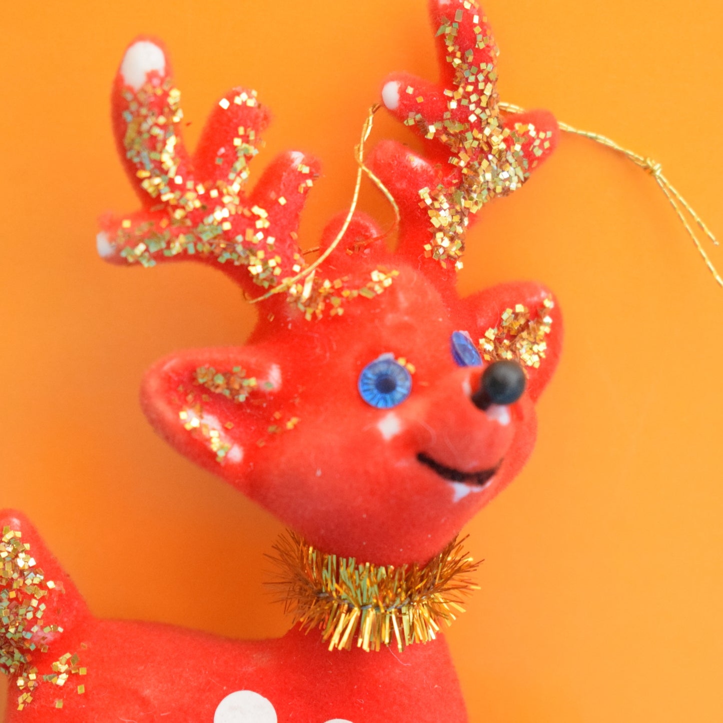 Vintage 1960s Bambi Flocked Kitsch - Little Red