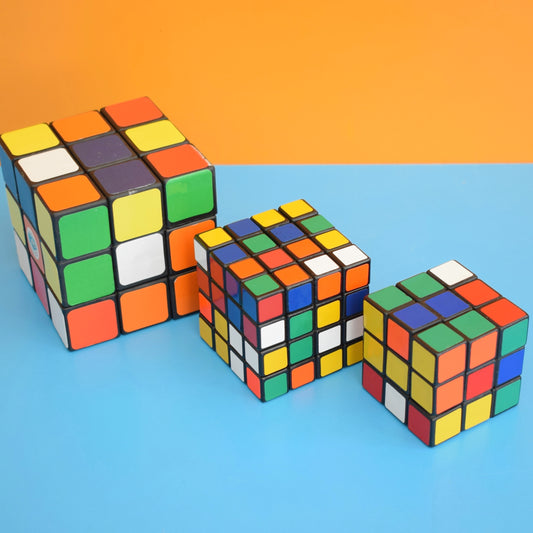Vintage 1980s Puzzles - Rubik's Revenge / Small Rubik's Style Cube / Oversized Cube