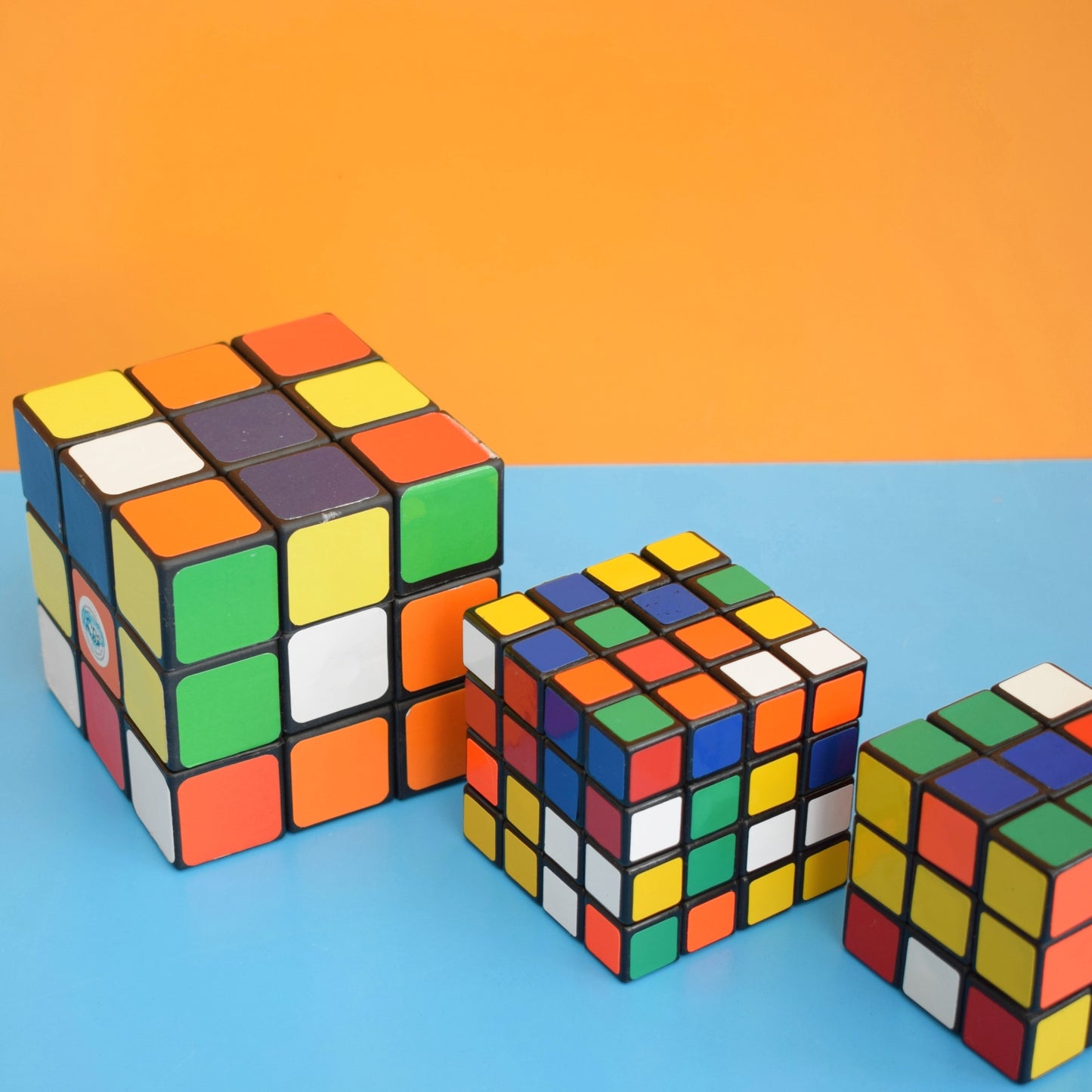 Vintage 1980s Puzzles - Rubik's Revenge / Small Rubik's Style Cube / Oversized Cube by Pineapple Retro