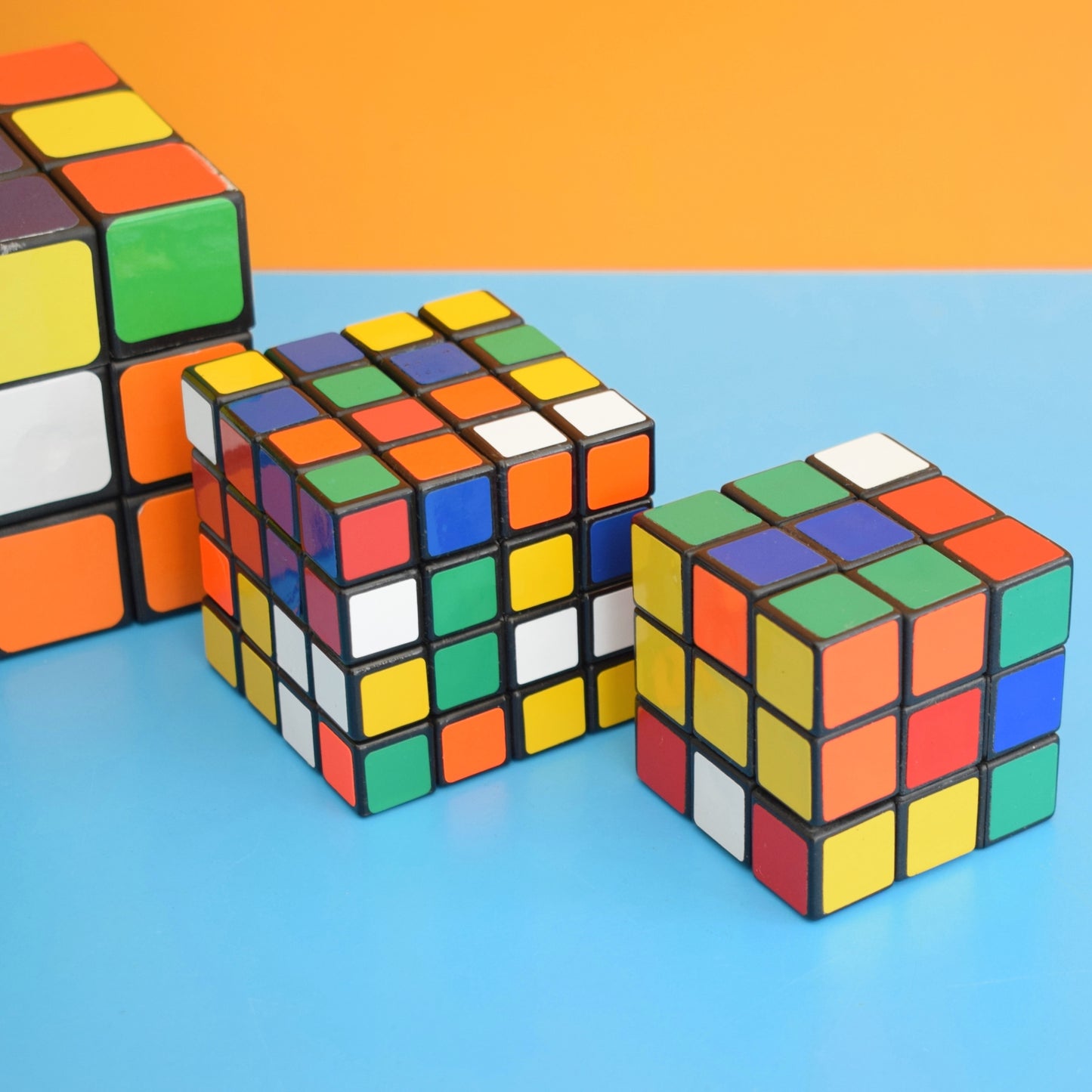 Vintage 1980s Puzzles - Rubik's Revenge / Small Rubik's Style Cube / Oversized Cube by Pineapple Retro