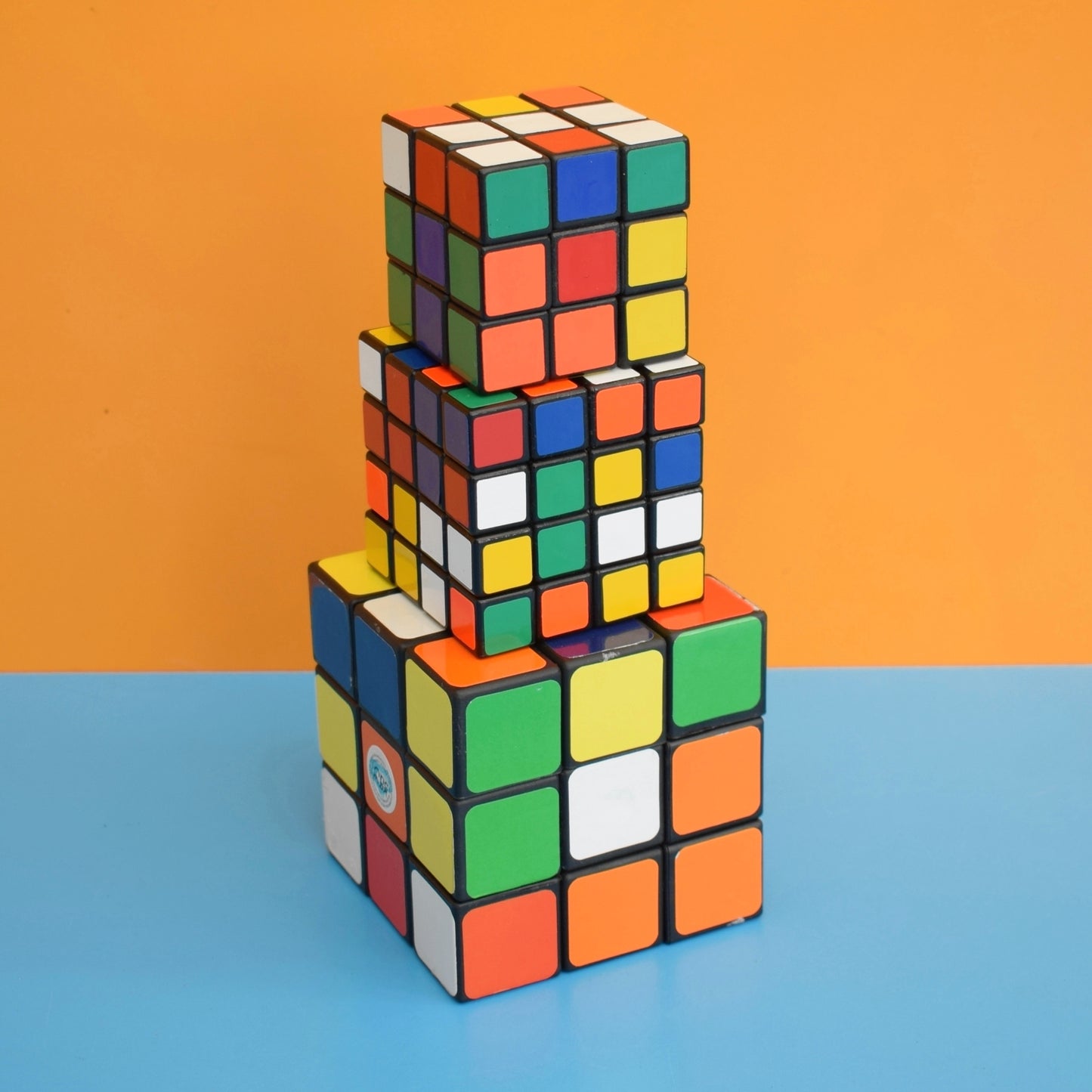 Vintage 1980s Puzzles - Rubik's Revenge / Small Rubik's Style Cube / Oversized Cube by Pineapple Retro