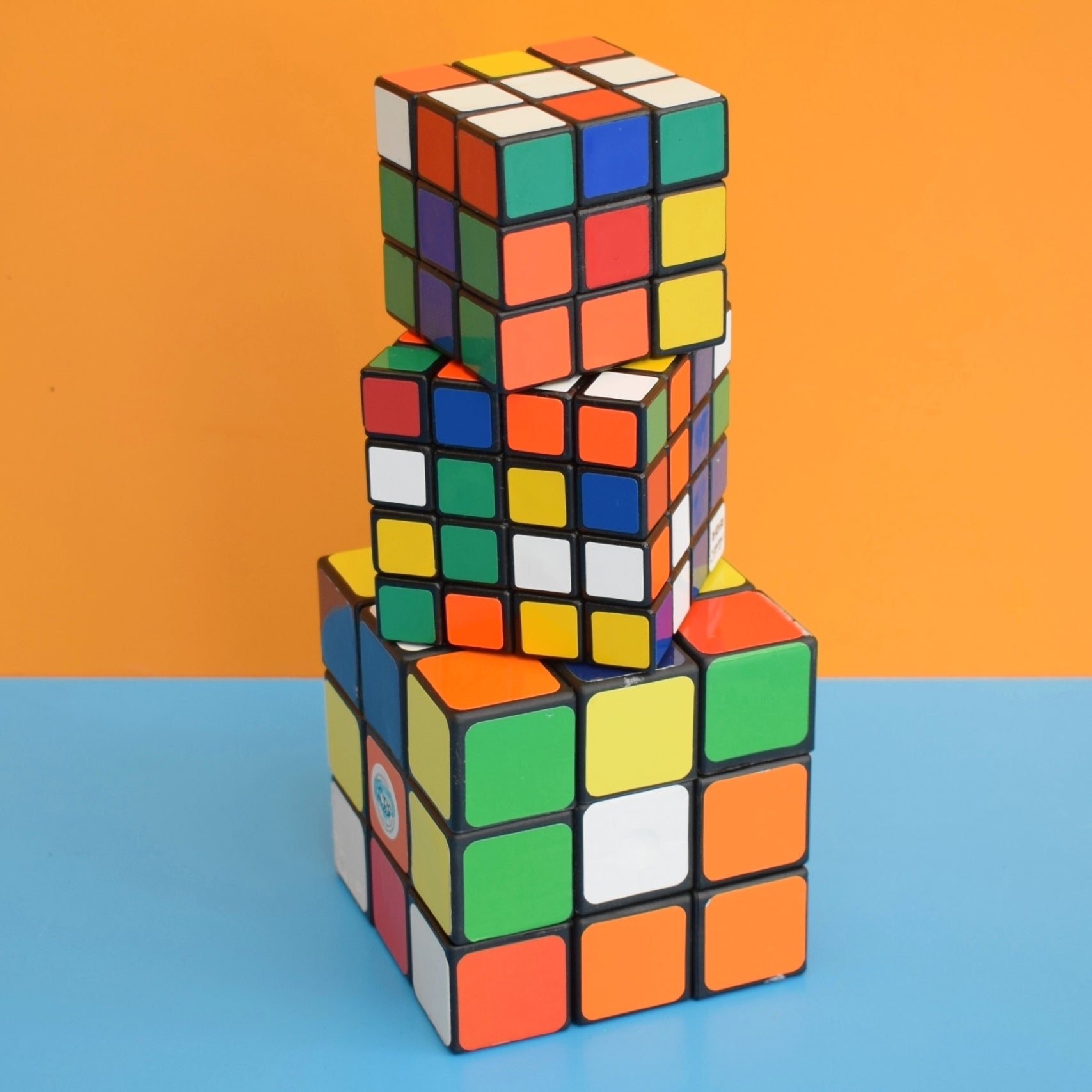 Vintage 1980s Puzzles - Rubik's Revenge / Small Rubik's Style Cube / Oversized Cube by Pineapple Retro