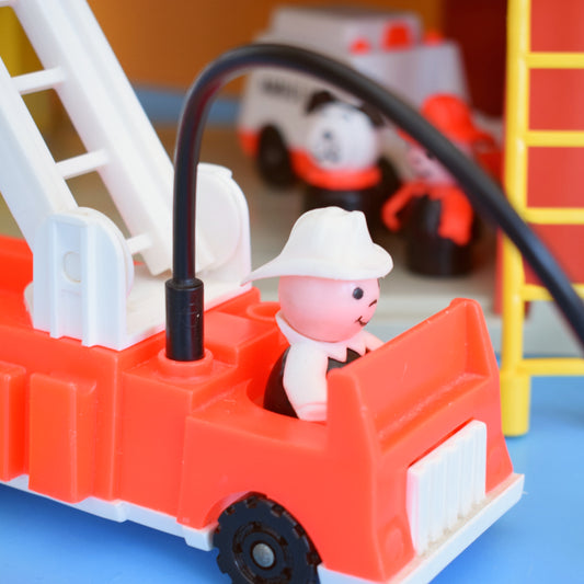 Vintage 1970s Fisher Price Fire Station Set