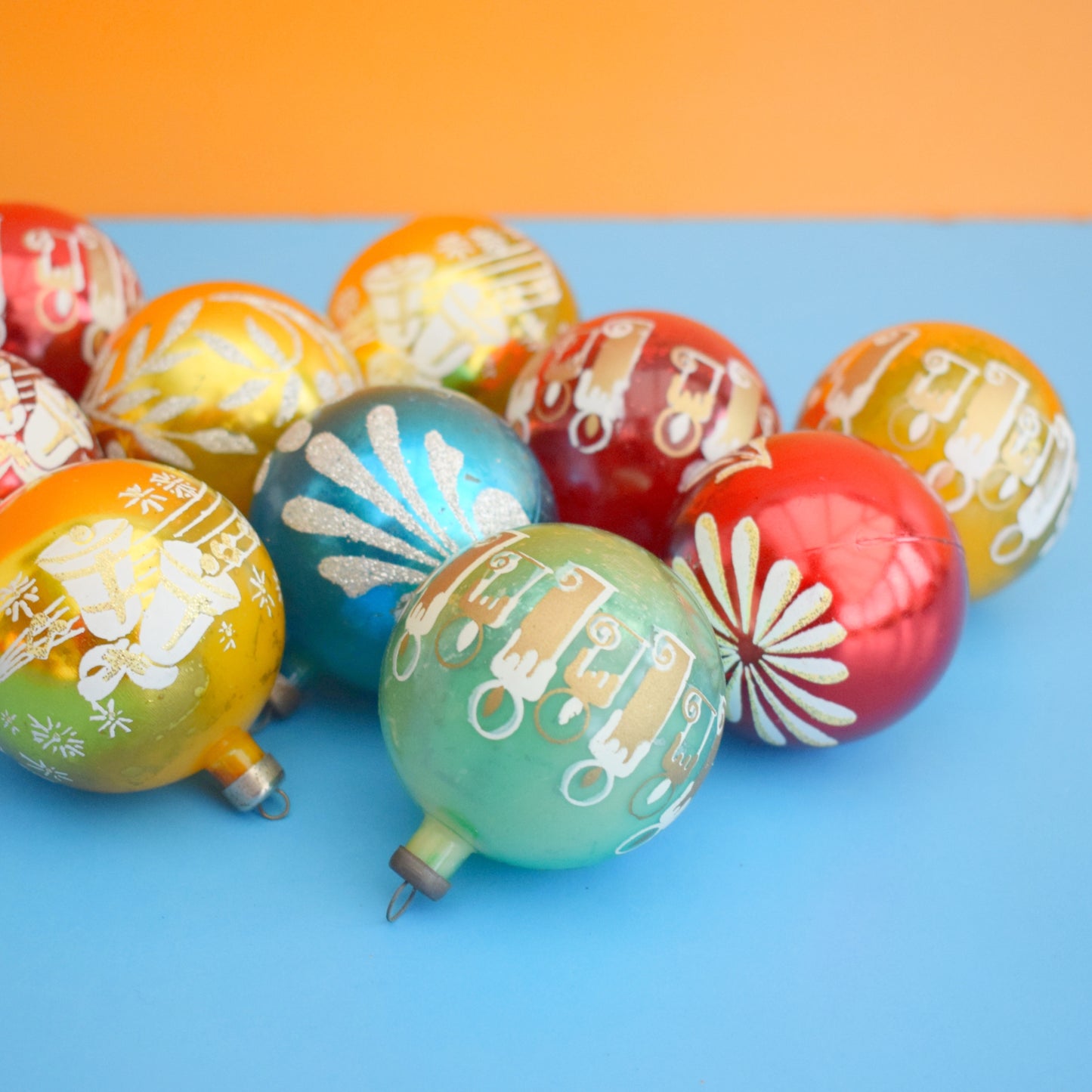 Vintage 1960s Plastic Christmas Decs - Medium