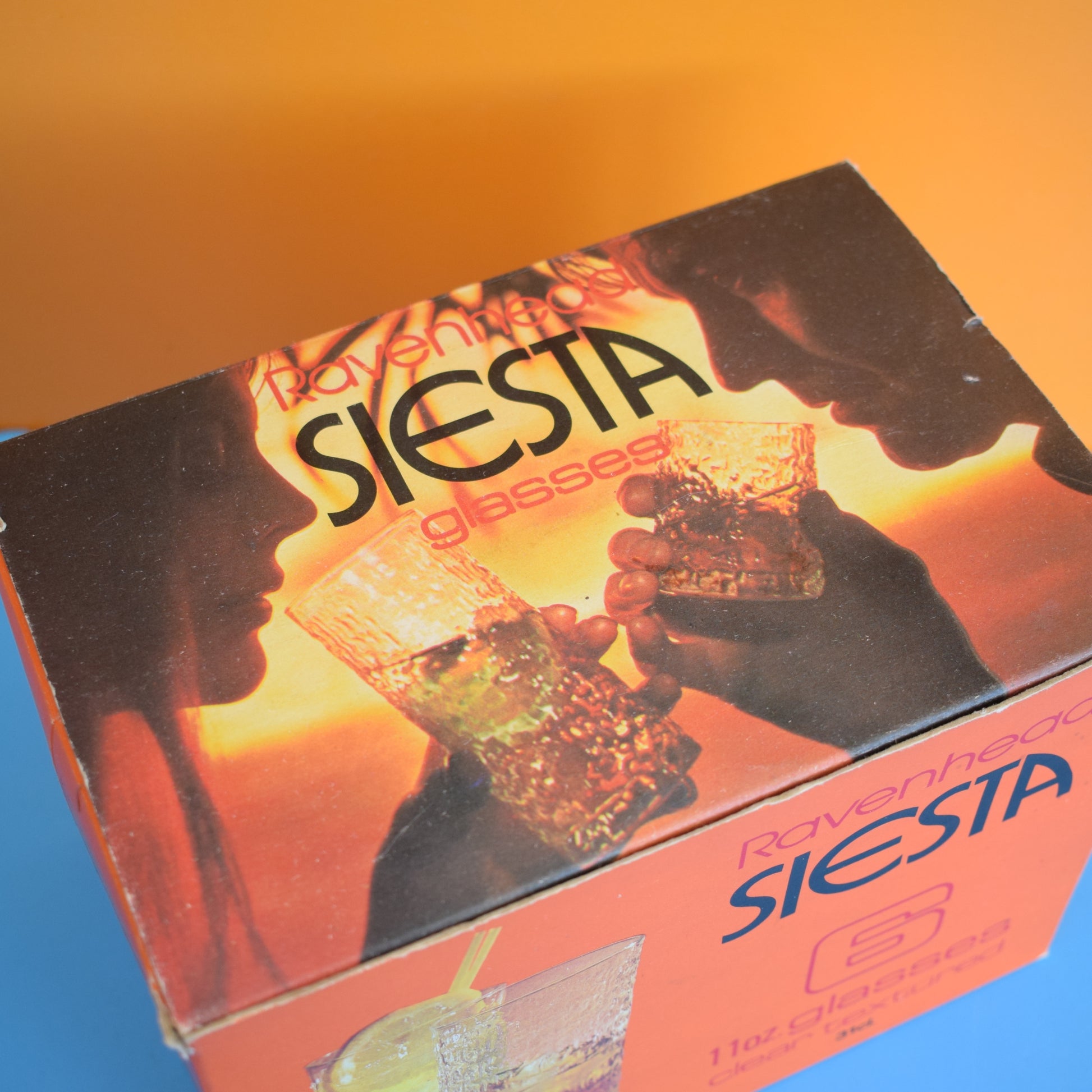 Vintage 1970s Set of High Ball Glasses - Ravenhead Siesta - Boxed by Vintage