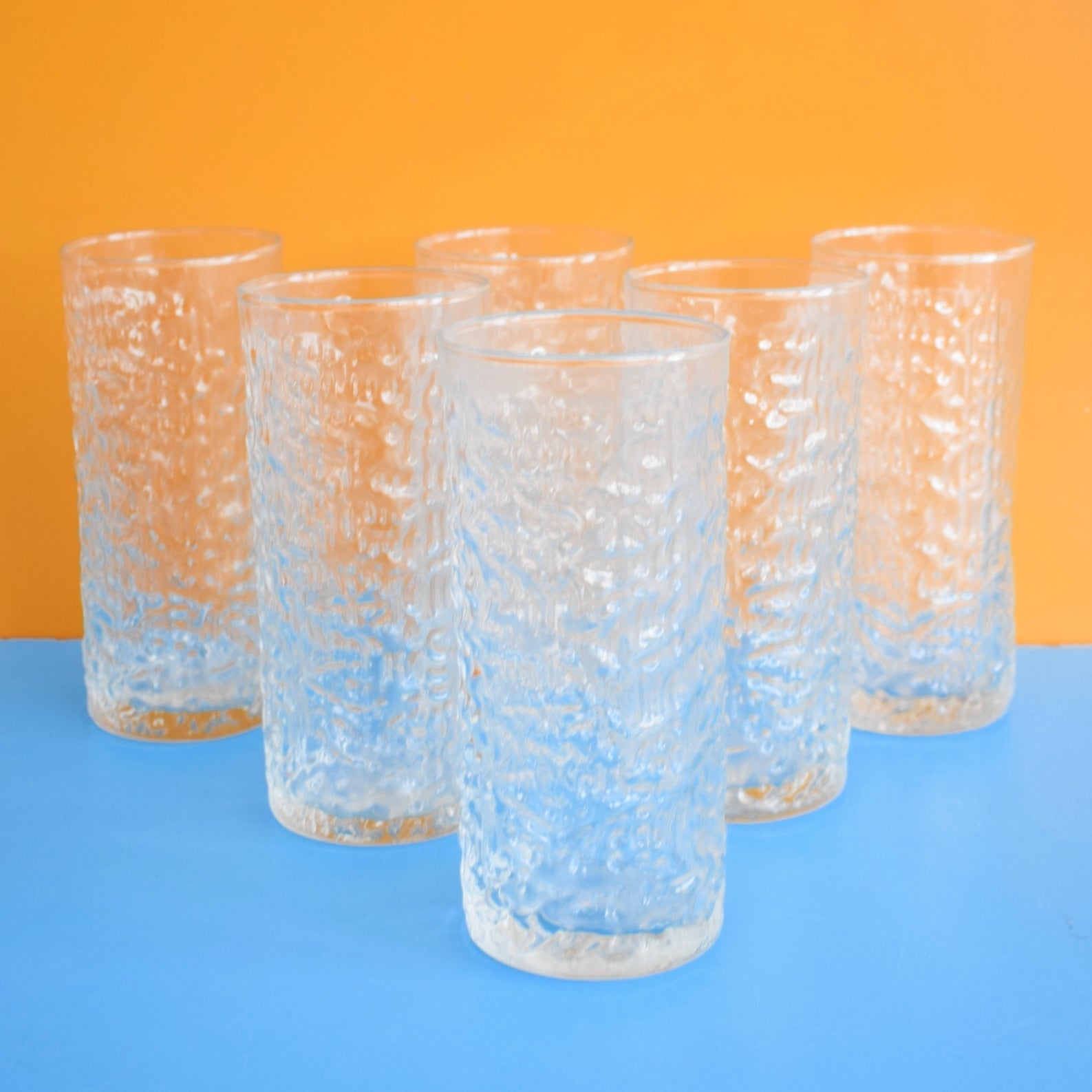 Vintage 1970s Set of High Ball Glasses - Ravenhead Siesta - Boxed by Vintage