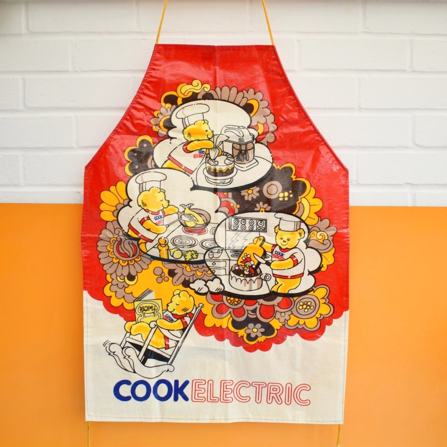 Vintage 1980s Full Apron - PVC - Cook Electric