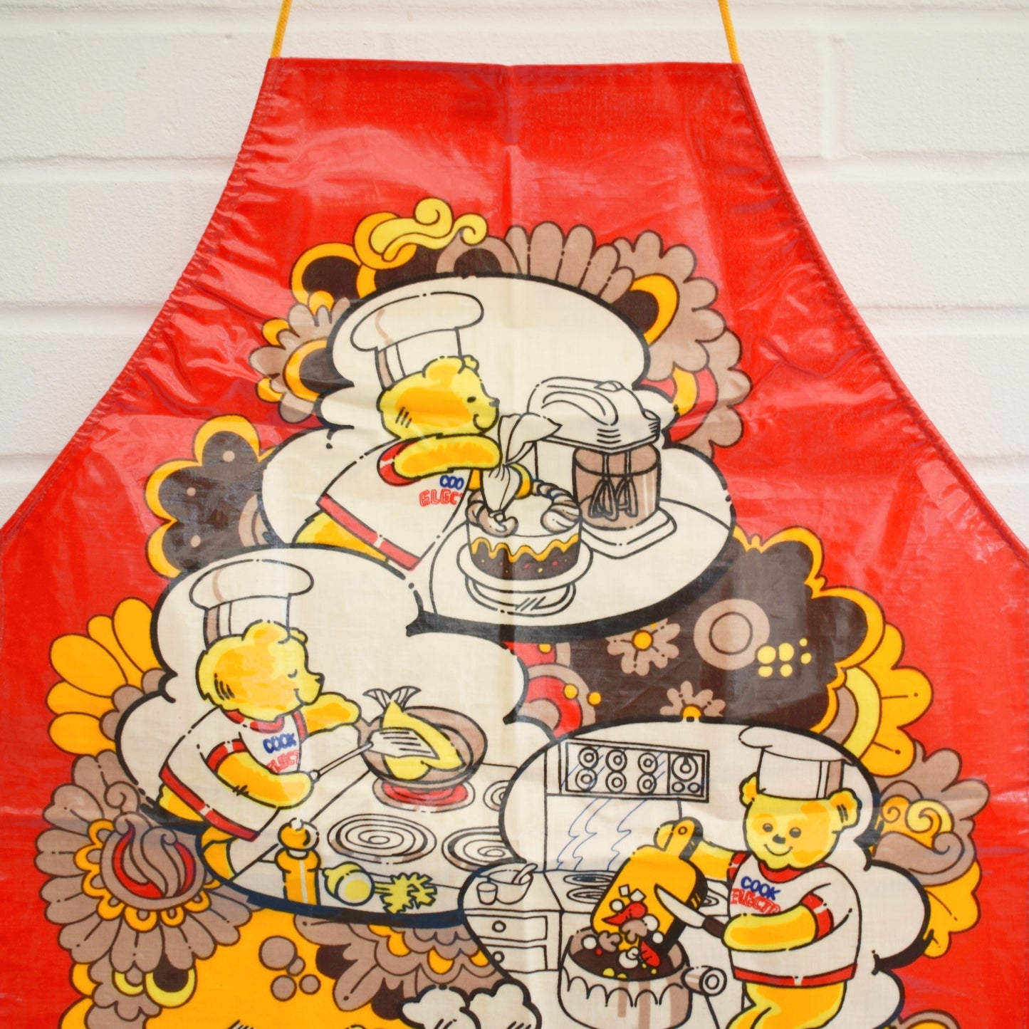 Vintage 1980s Full Apron - PVC - Cook Electric