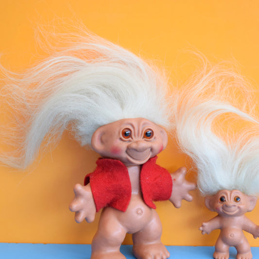 Vintage 1970s Dam Trolls - White Hair by Vintage