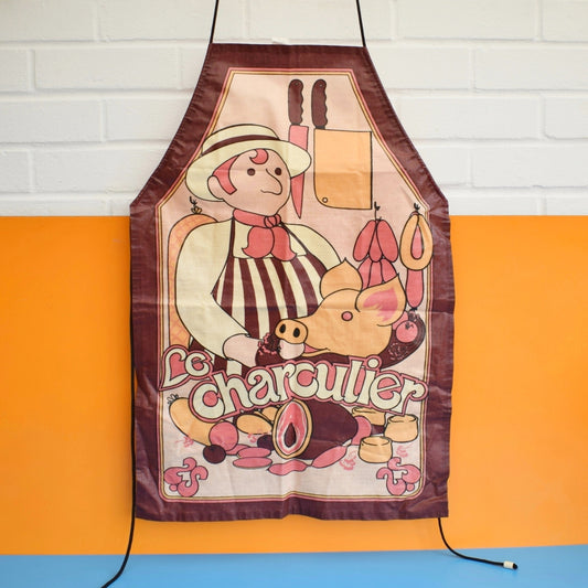 Vintage 1980s Full Apron - PVC - Le Charculier - Butchers