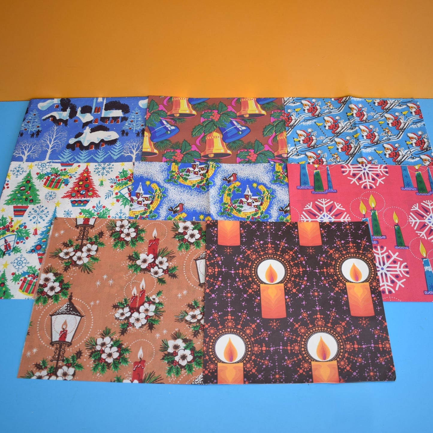Vintage 1970s Christmas Wrapping Paper - More Mixed Sheets