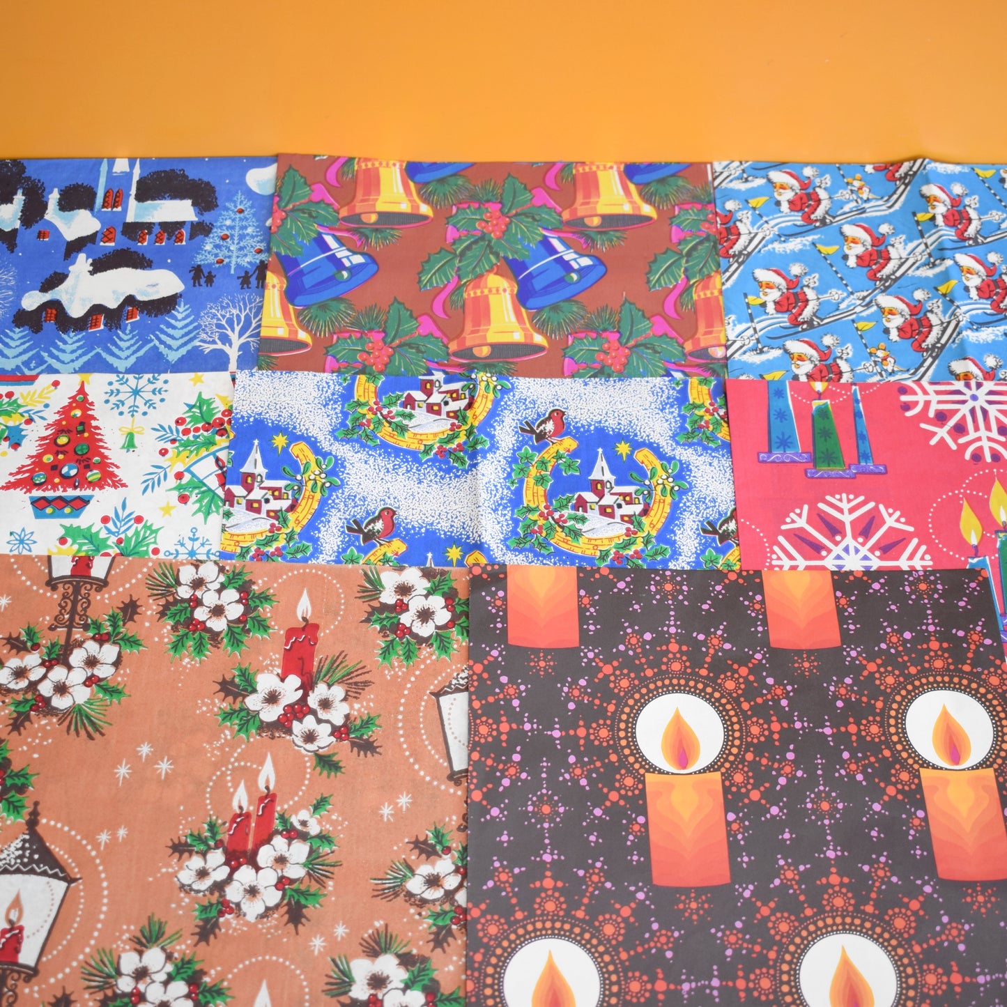 Vintage 1970s Christmas Wrapping Paper - More Mixed Sheets