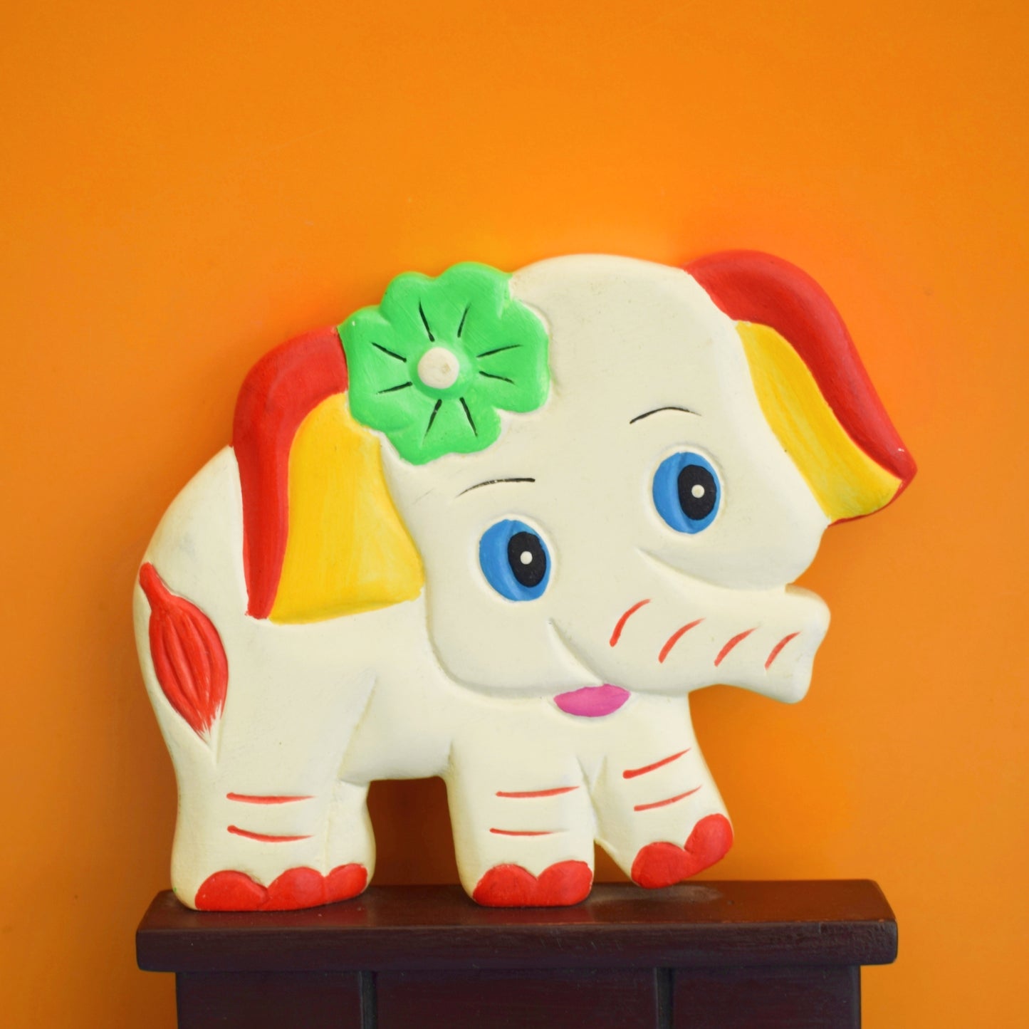 Vintage 1970s Elephant Hooks - Flower Power