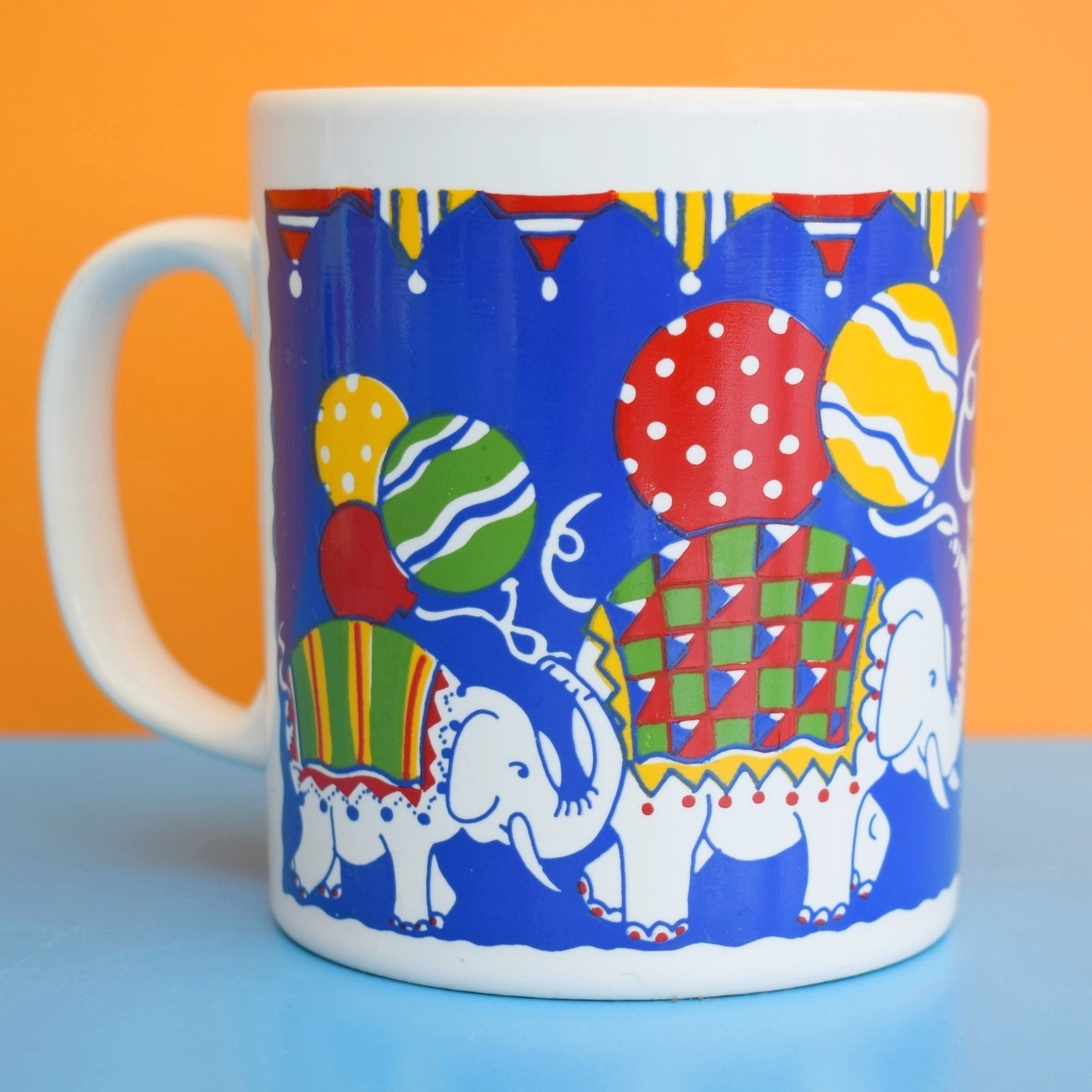 Vintage 1980s Mugs- Happy Birthday / Fathers Day - Rainbow by Vintage