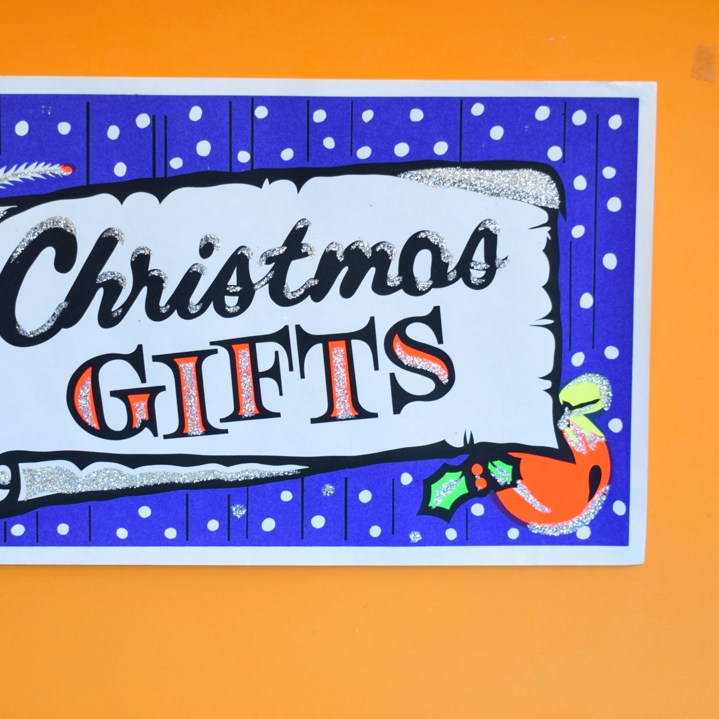 Vintage Christmas Screen Printed Posters - Glitter And Colour! by Vintage