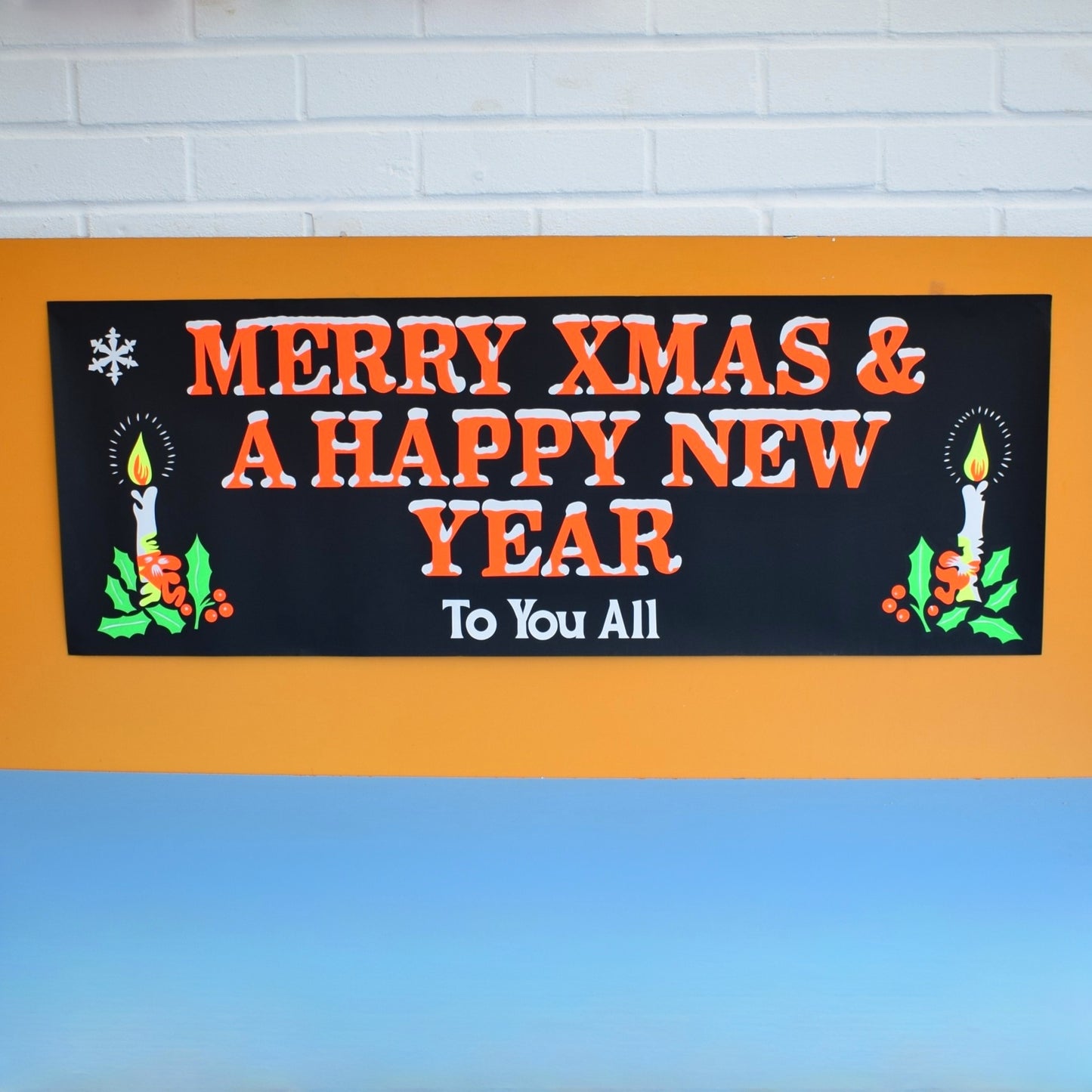 Vintage Christmas Screen Printed Posters - Glitter And Colour! by Vintage