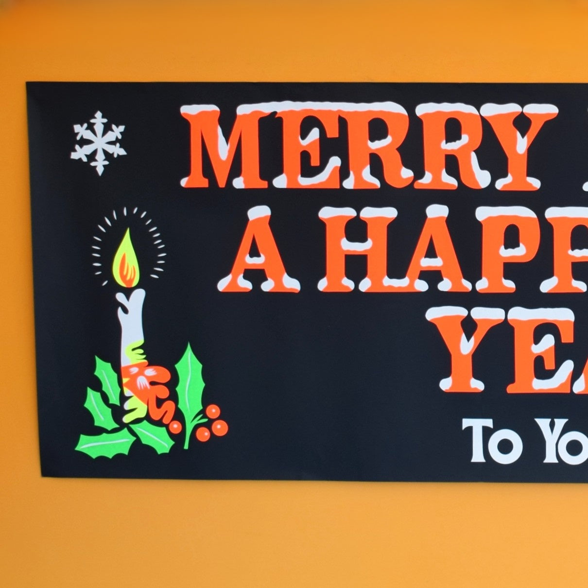 Vintage Christmas Screen Printed Posters - Glitter And Colour! by Vintage