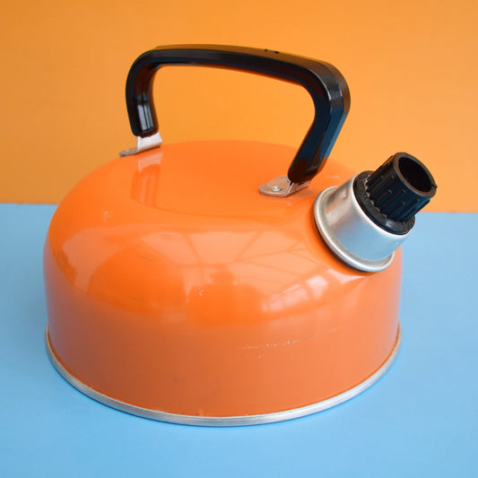 Vintage 1970s Stove Kettle - Orange