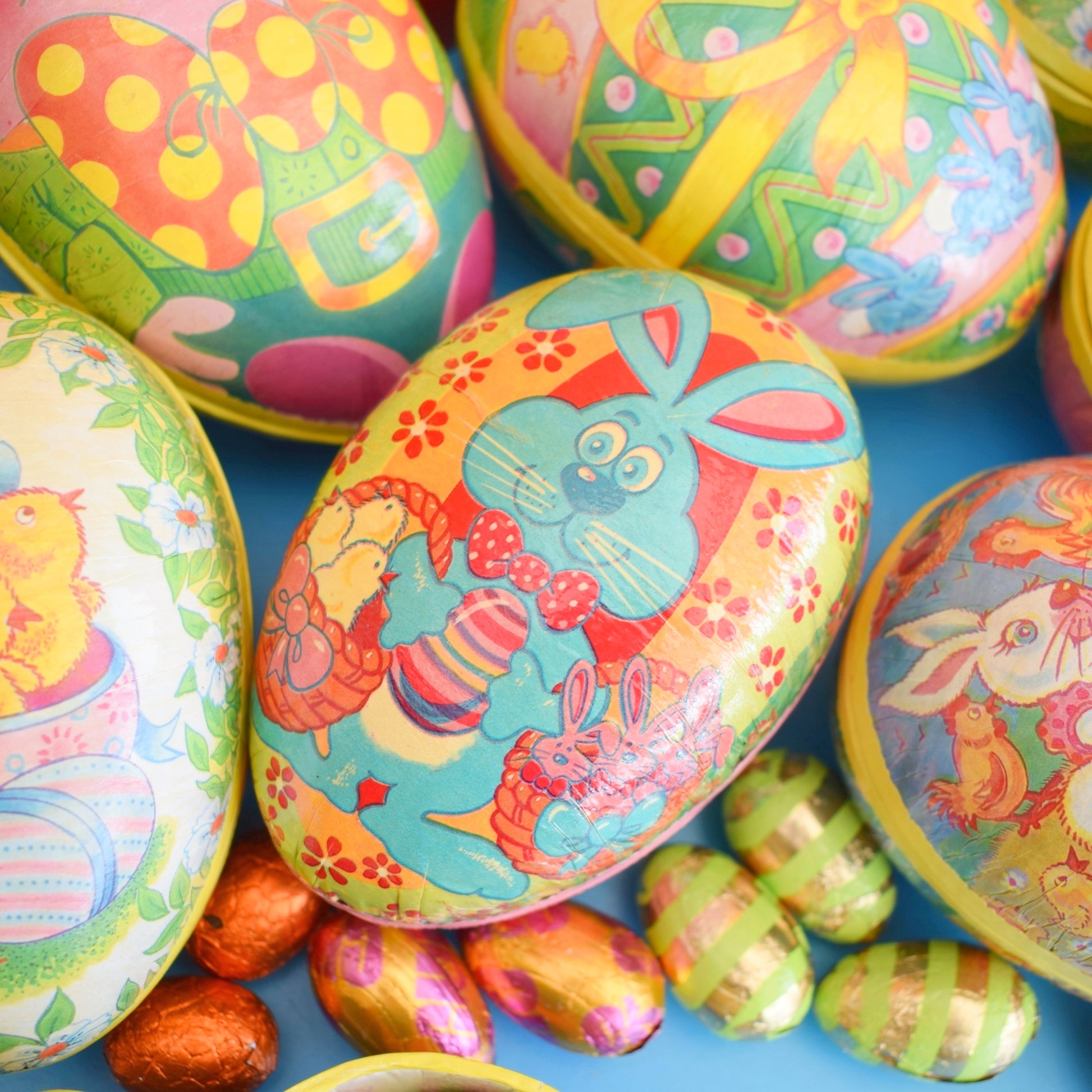 Vintage 1980s Cardboard Eggs - Fill With Chocolate Eggs - Easter by Vintage