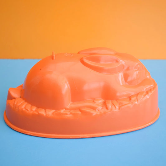 Vintage 1970s Jelly Mould - Orange Bunny Rabbit