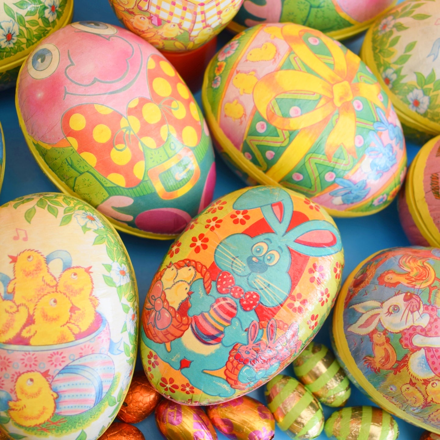 Vintage 1980s Cardboard Eggs - Fill With Chocolate Eggs - Easter by Vintage